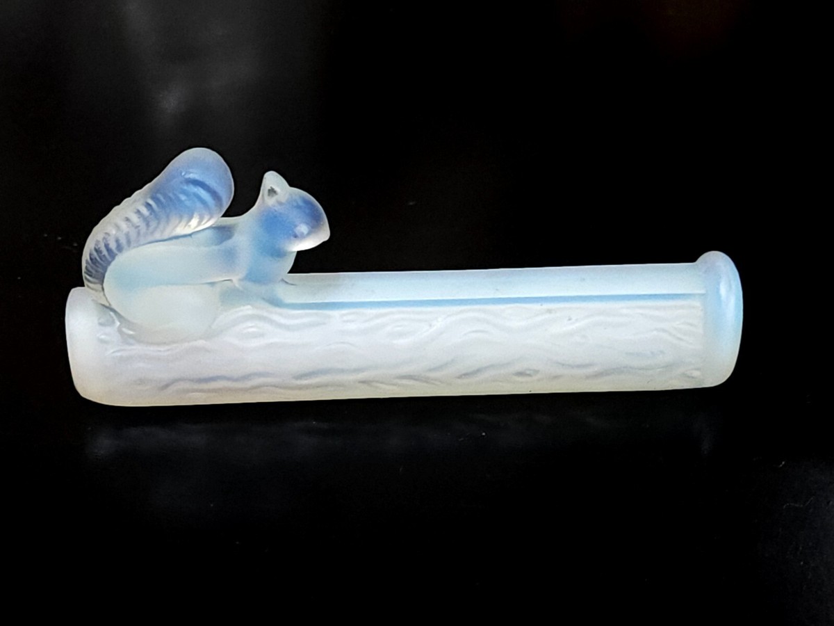 Vintage Sabino France Art Glass Opalescent SQUIRREL Knife Rest | eBay