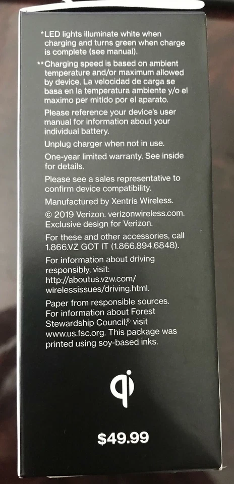 Verizon Wireless Charging Pad with Fast Charge for Galaxy S23/S22/S21/S20/S10/FE - Image 3 of 4