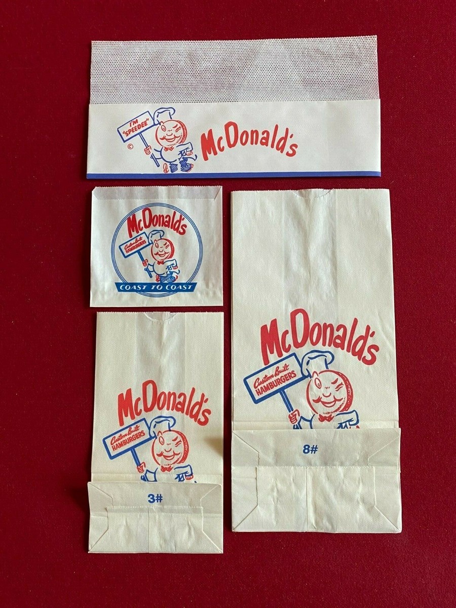 マクドナルド　紙もの　紙袋　1960年代　レア USAヴィンテージマクドナルド紙袋｜McDonald'sペーパーバッグ