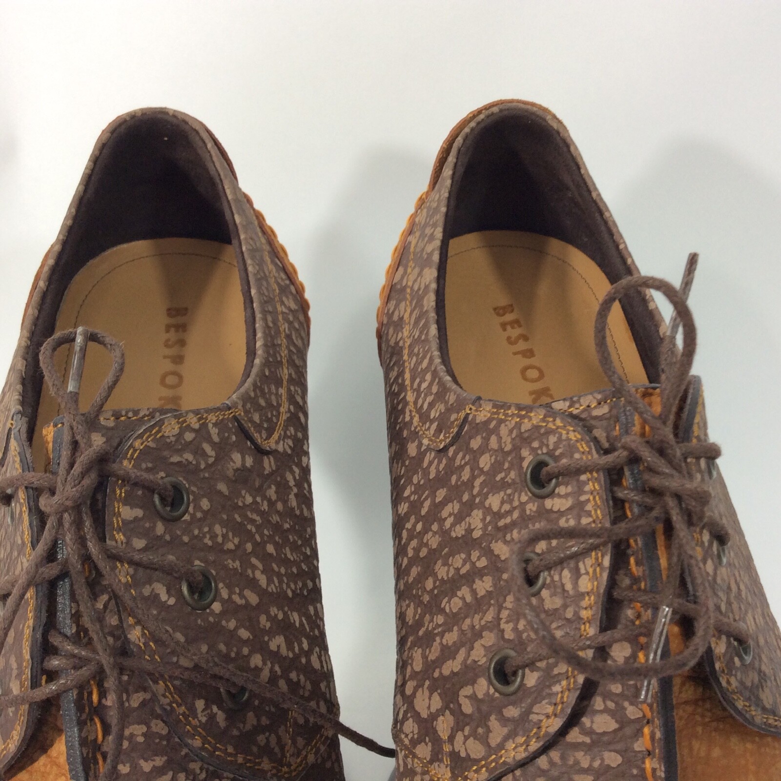 SAOLA Scarpe derby uomo US15 su misura pelle nabuk esotica firmate dal designer