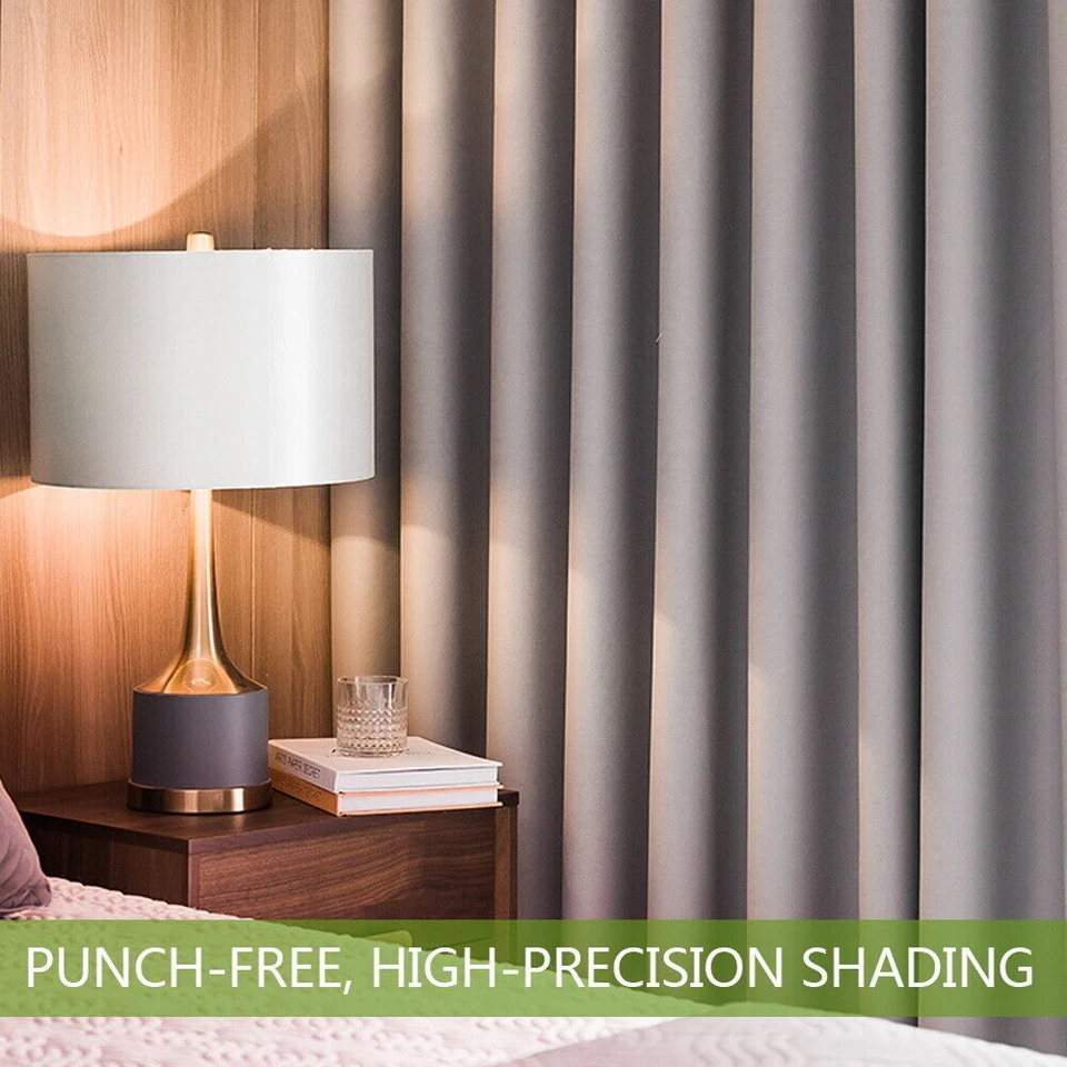 2X Blockout Curtains Thermal 100% Blackout 3 Layers Fabric Pair Eyelet Bedroom - image 4 of 4