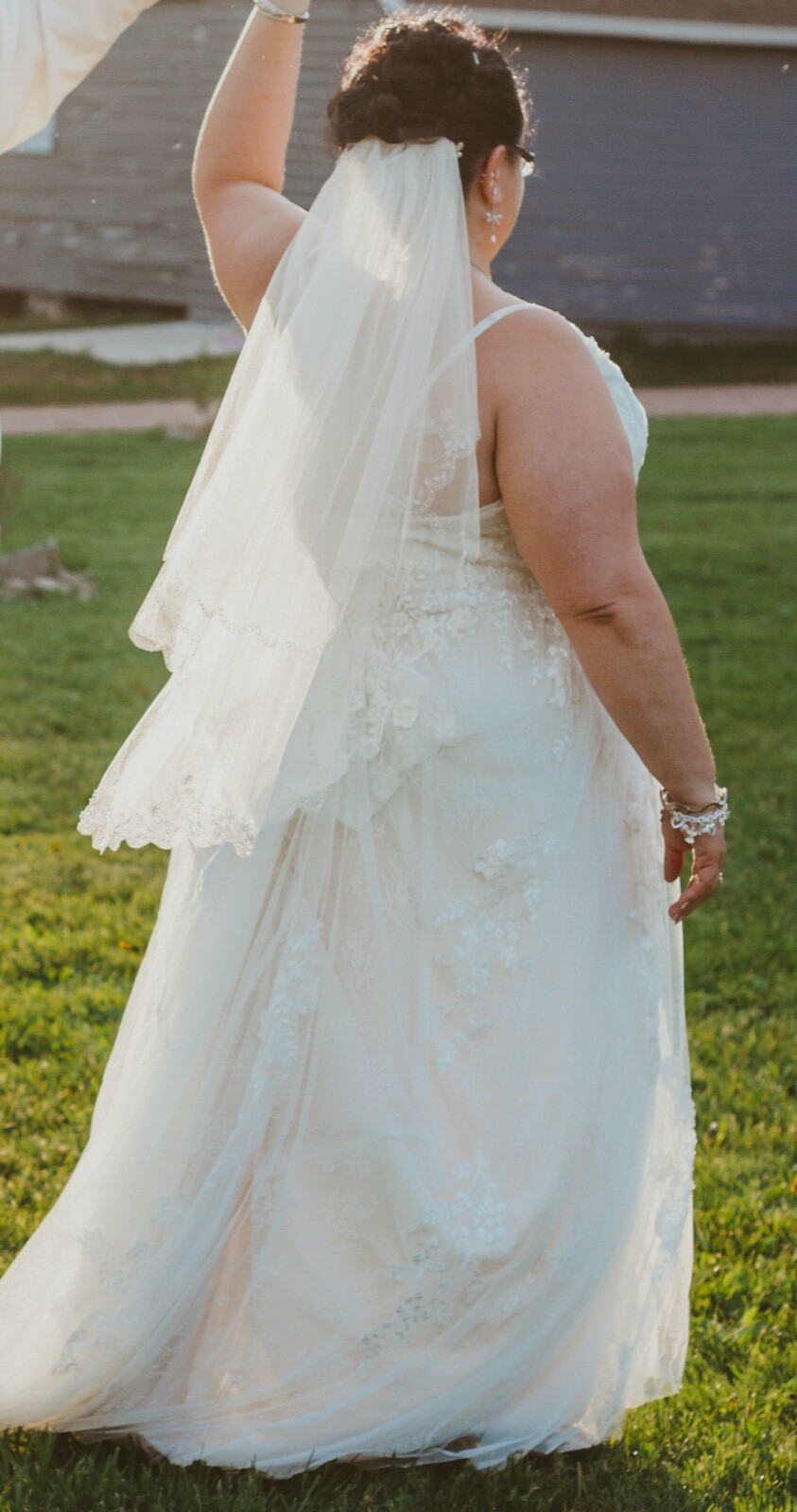 Melissa Sweet Wedding Dress, 22W & Veil, David's … - image 3