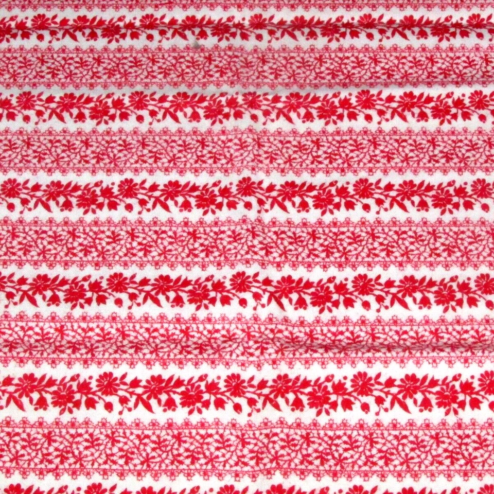 FLANNEL CLOTH red/white rems apples, stripes of flowers, pin stripes (sew rm bx5 - Image 2 of 3