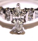 GIA certified 18k white gold .76ct marquise diamond engagement ring 4g 7.25 — photo 3