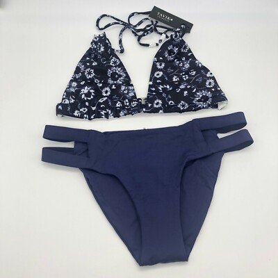 New Tavik Navy Blue Floral Bikini - Size XS | eBay
