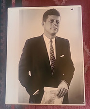 John F. Kennedy Jacques Lowe Stamped Vintage Large Portrait 1960s John F. Kennedy Jacques Lowe Stamped Vintage Large Portrait 1960s