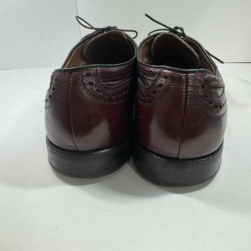 Allen Edmonds McAllister Wingtip Oxford Dress Shoe Sz 11 C Burgundy Leather 6275 - Picture 6 of 12