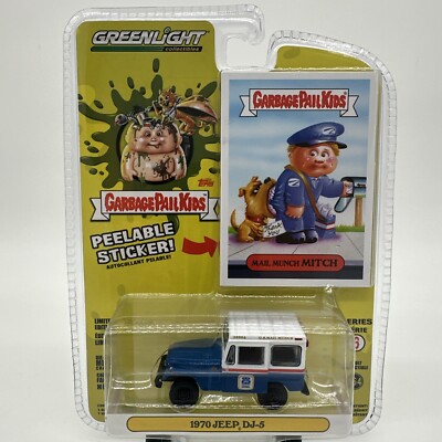 Greenlight Mail Munch Mitch 1970 Jeep DJ-5 Garbage Pail Kids 54100-C 1:64