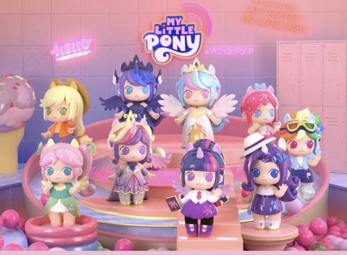 Mini Toys Case Of 9 Blind Box My Little Pony in Miniworld Series - Foto 1 di 12