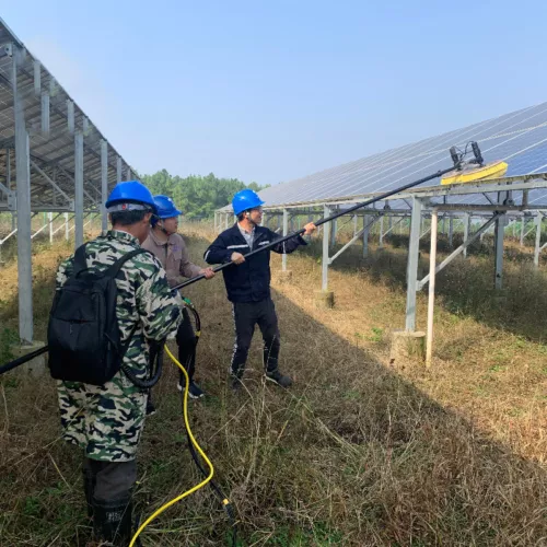 7,5m Reinigung Photovoltaik Solar PV Waschbürste rotierend Doppelt Bürstenkopf - Bild 12 von 20