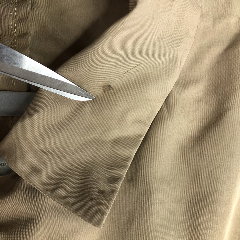 Jil Sander Куртка Пальто женщин 54 бежевый воротник на пуговицах Италии легкий дождь - Изображение 3 из 4