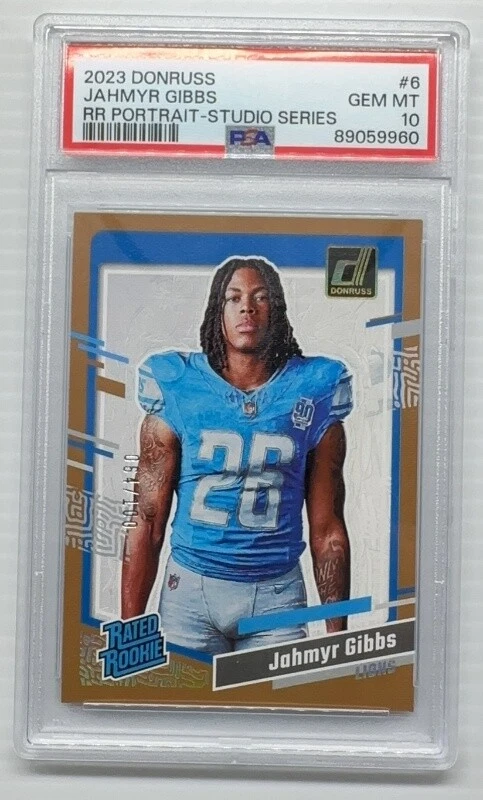 Jahmyr Gibbs Panini Donruss Rated Rookies Portrait #6 Studio Series