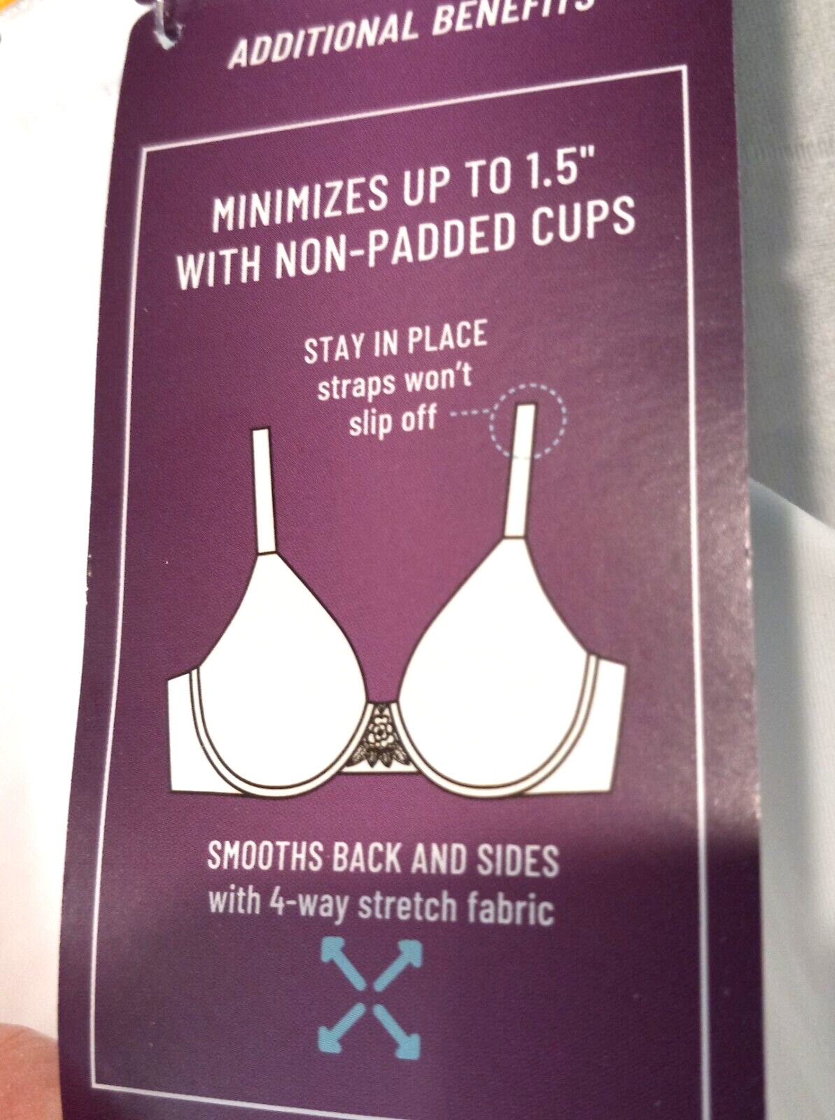 Vanity Fair Bra 42DD Beauty Back Minimizer #76080 White Underwire NWT MSRP $50