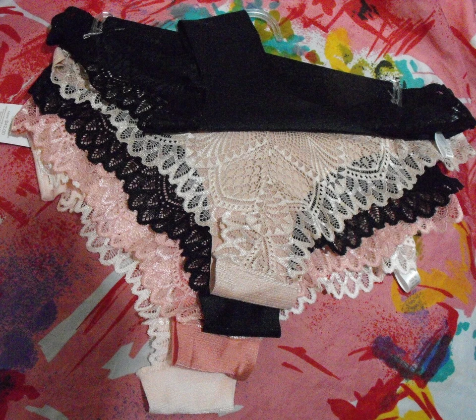 5 BRAGAS BIKINI ADRIENNE VITTADINI AV3107 5PKD ADIÓS LÍNEAS ENCAJE ESPALDA M Foto 2 de 2