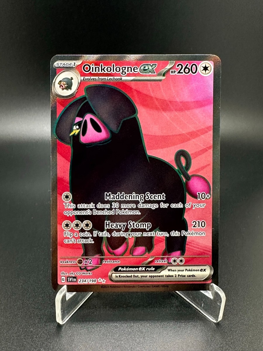 pokmon - trading card game: oinkologne ex box Collection Opening placed immediately into protective sleeves Oinkologne 157/198 - Scarlet &