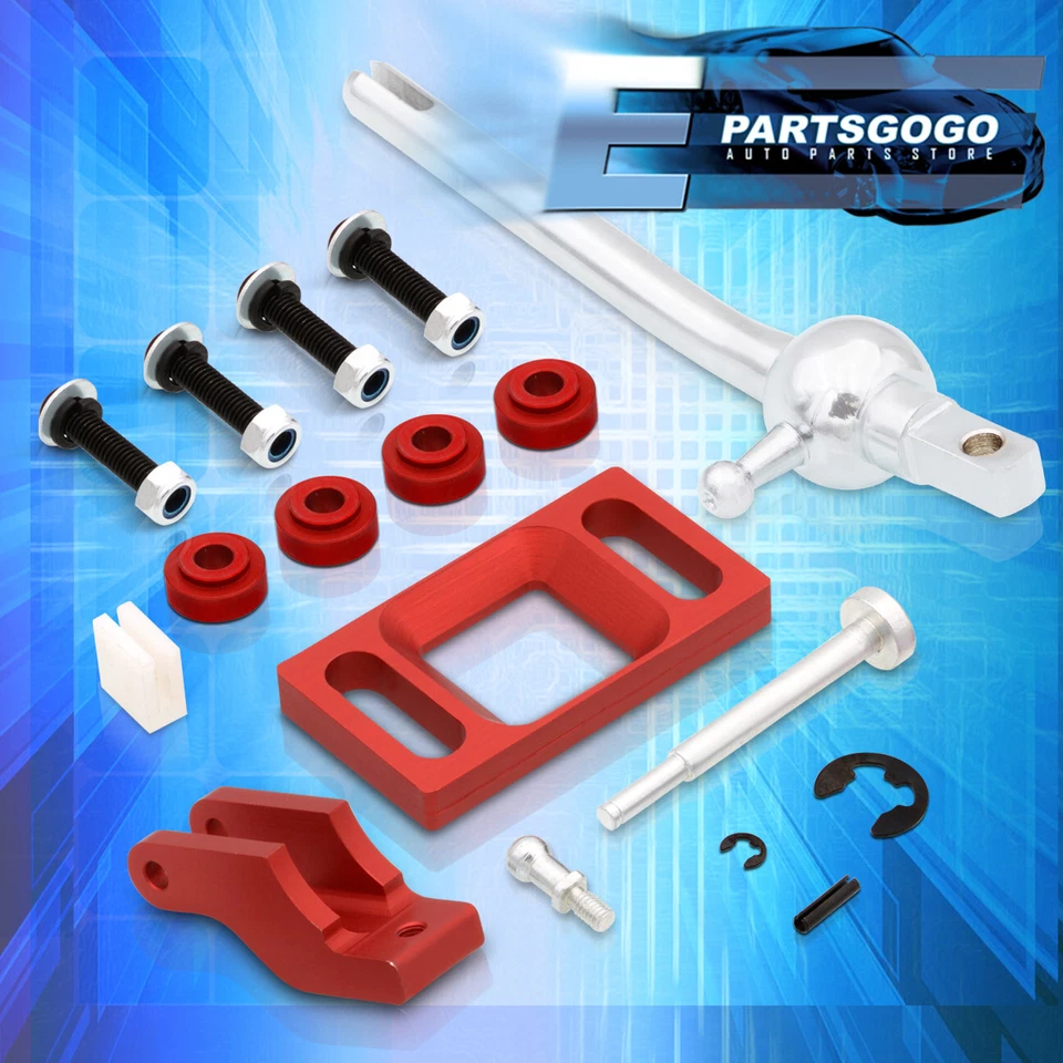 For 95-99 Chevy Cavalier Red MT Manual Racing Aluminum Quick Throw Short Shifter - Image 3 of 3