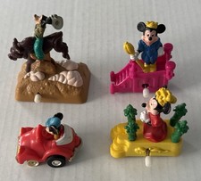 Vintage Used McD BK 1990s Disney Mickey Minnie Mouse Goofy Mini Wind Up Toys Lot