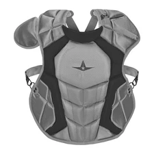 All-Star System Seven Pro NOCSAE Adult Baseball Catcher's Chest Protector Silver