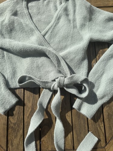 ZARA Knit Wrap Soft Cardigan In Khaki Size Small 💚 Excellent Condition! - Picture 9 of 10