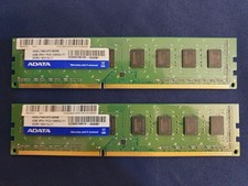 ADATA 4GB PC3-12800U-11 DDR3 1600 CL11 Desktop Ram, 2 Sticks, Used