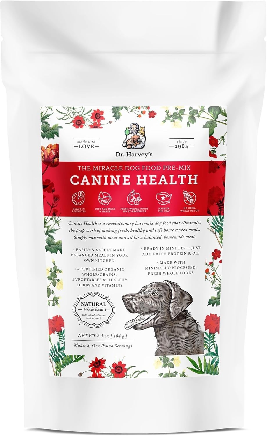 Dr. Harvey's Canine Health Miracle Dog Food, Human Grade Dehydrated Base Mix ...