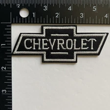 Chevy Chevrolet Embroidered Iron On Patch Black & White