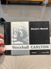Vauxhall Carlton Owners Manual 1983
