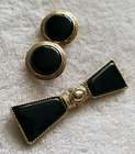 VTG 1928 BRAND JEWELRY Art Deco Style Bow PIN Brooch Gold Tone CLIP EARRINGS