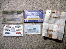 1967 Chevelle SS GM Factory Original Owners Manual Set Complete 138177B 396 Car