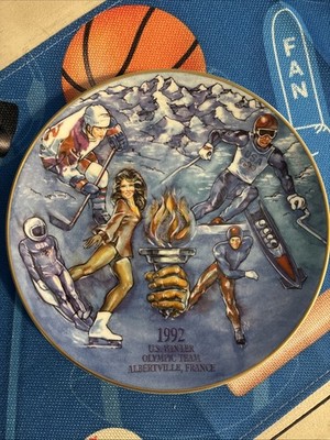 1992 Us Winter Olympic Team Albertville, France Plate