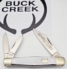 BUCK CREEK Solingen Germany Whittler Knife - Gray Handles - Solid Mint Knife