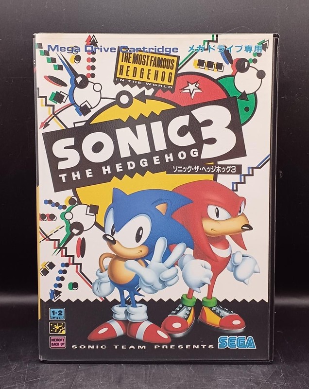 Sega Sonic the Hedgehog 3 Mega Drive Cartridge Game Playing Classic