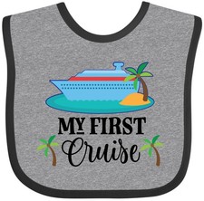 Inktastic My 1st Cruise Vacation Trip Baby Bib Ship Clothing Apparel Souvenir
