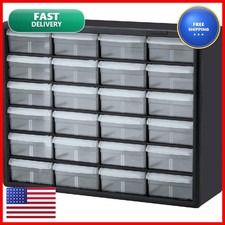 Akro-Mils 24-Drawer Plastic Drawer Storage Cabinet For Garage Organization Bead