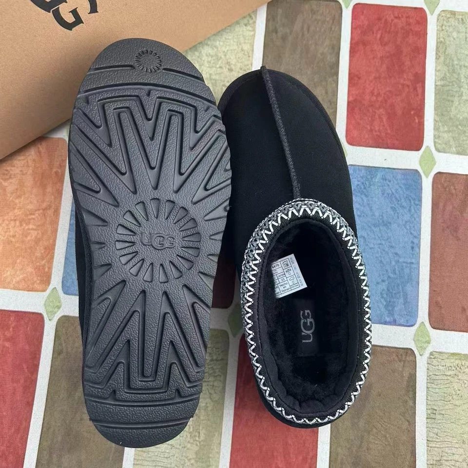 UGG Tasman II Women's Shoes Black Suede Upper Wool Slippers with Box US 6-11 - Image 3 of 4