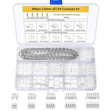 460 Pcs JST-XH 2.54mm Connector Kit, 2.54mm Male and Female 2/3/4/5/6 Pin Hea...