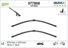 Wischblatt Scheibenwischer SILENCIO FLAT BLADE SET VALEO 577806 für 6E1 6X1 VW 1
