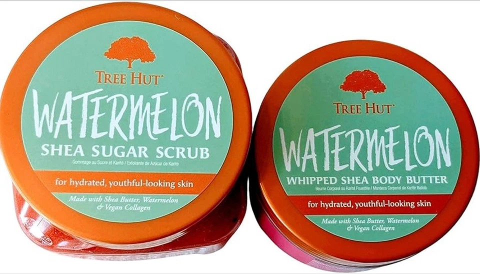 Tree Hut Watermelon Shea Sugar Exfoliating Body & Whipped Shea Body Butter Set - Image 2 of 4