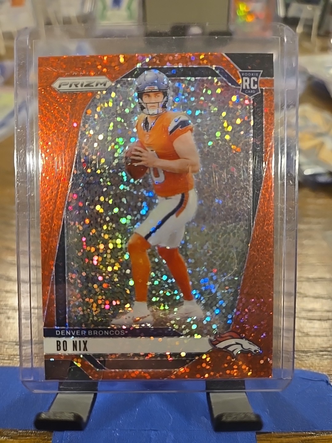 2024 Panini Prizm - Rookies Bo Nix #309 Red Sparkle Prizm (RC)