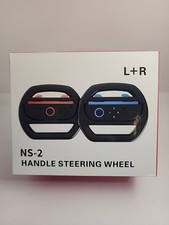 New 2 Pcs Nintendo Switch Steering Wheel 2 Joy-Con Racing Game Drive Grip Sealed
