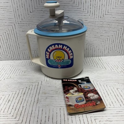 Ice Cream Maker Donvier Chillfast 1 pint Blue Rim Manual Barely Used
