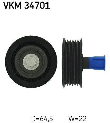 SKF VKM 34701 Deflection/Guide Pulley, V-ribbed belt for CITROËN,FIAT,FORD,PEUGE - Bild 1 von 1
