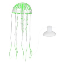 Jellyfish Aquarium Decoration, Fish Tank Decorations Green, S, 1 Pcs