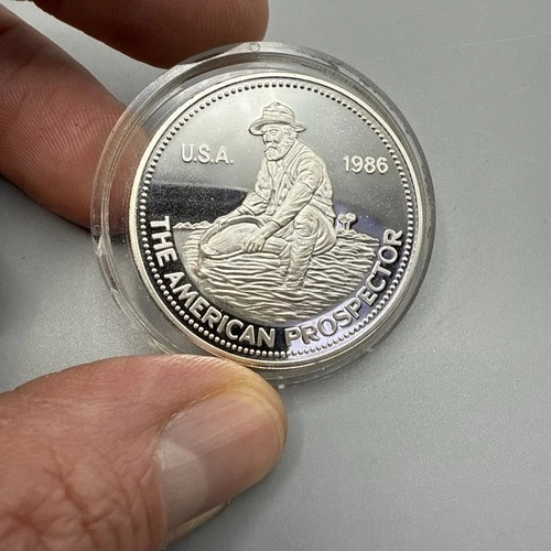 1986 Engelhard Prospector (PROOF) Extremely Rare 1 Oz Silver **Only 500 Minted**
