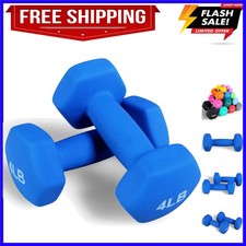 Neoprene Dumbbell Hand Weights, Anti-Slip, Anti-roll, Hex Shape Colorful, Pai...