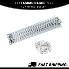 1Set 14G 202mm Length Bicycle Spokes Nipple Carbon Steel Galvanized Universal