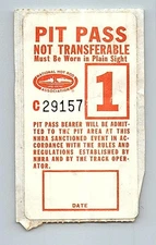 National Hot Rod Association Pit Pass