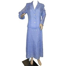 Vintage Sz S Lavender Semi Sheer Maxi Jacket Dress by CONNIE K Mother of Bride