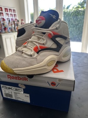 Reebok Question Pump The Pump Unisex Kids Basketball Sneakers White Black 7Y