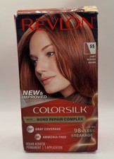 2 x Revlon ColorSilk Beautiful Color Hair Color - 55 Light Reddish Brown